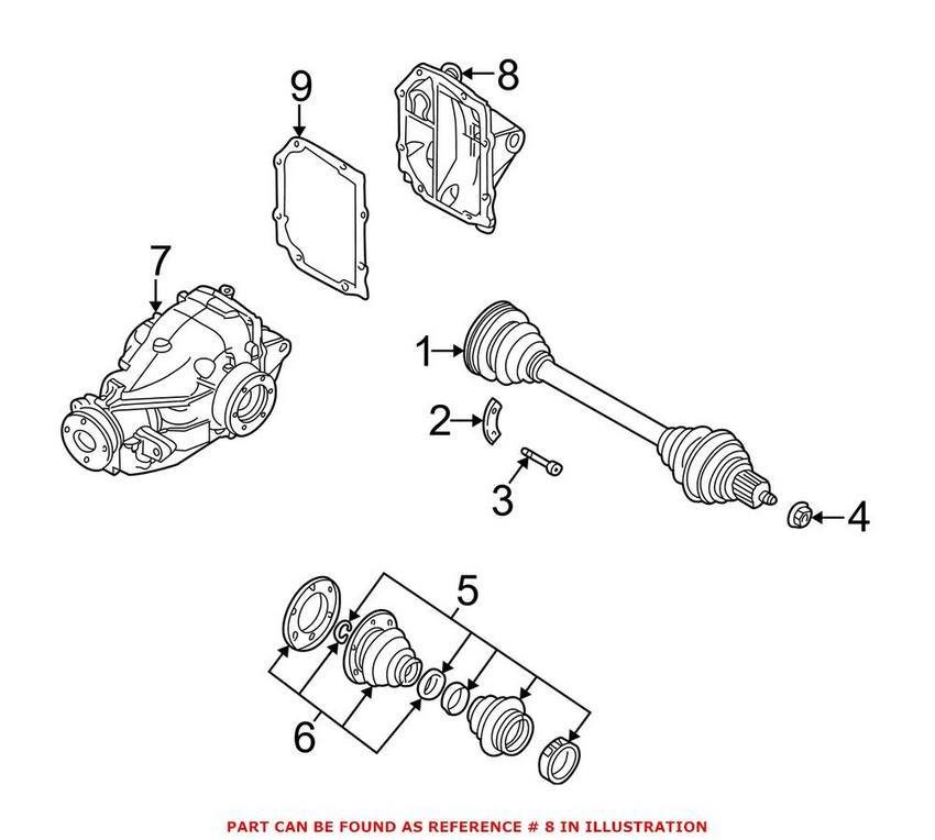 BMW Differential Cover - Rear (Manual Trans) 33117508901